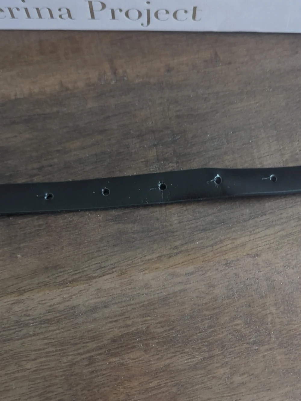 V Black Leather Belt with Gold 'V' Buckle